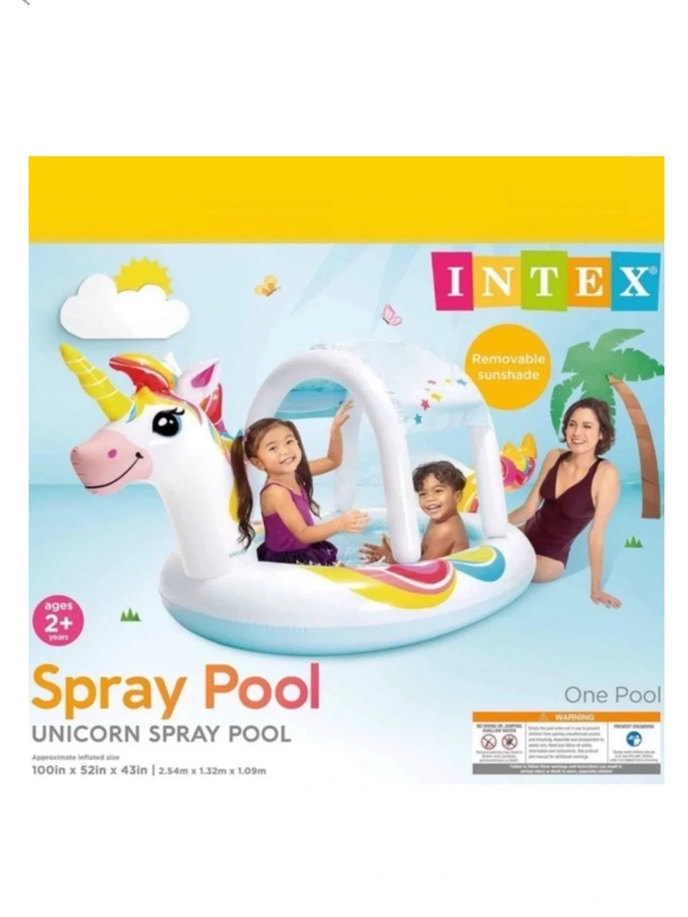 Unicorn Spray Portable‎ Pool Baby Toddler Removable Sun Shade